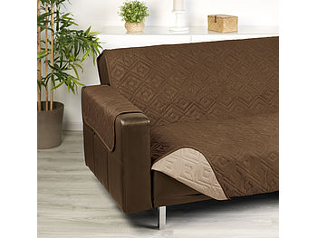 Wilson Gabor Sofabezug: Haustier-Schonbezug für 3-Sitzer-Sofa, wasserabweisend, Beige/Braun (Ersatz-Wendebezüge)