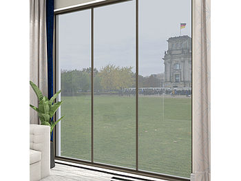infactory Sichtschutzfolie: 8er-Set Isolier-Spiegelfolie, selbstklebend, Sicht-/UV-Schutz,60x200cm (Sonnenschutzfolie Fenster)