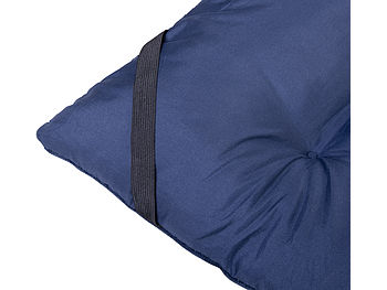Semptec Feldbett-Auflage: Weiche XL-Feldbettauflage 190 x 68 cm, dunkelblau, waschbar (Outdoor Feldbett Matratze)