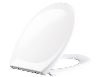 BadeStern Klobrille: Universal-WC-Sitz, O-Form, Absenkautomatik, antibakteriell beschichtet (WC Brille)