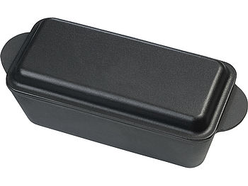 Rosenstein & Söhne Brotbackform: Gusseisen-Kastenform mit Deckel, 25 x 12 x 9 cm (Brotbackform Gusseisen)