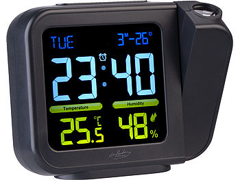 Sveglia digitale, Orologio con display di grandi dimensioni Nero Temperatura Umidità Sveglia da viaggio portatile Orologio elettronico LCD da parete Accessori da scrivania Sveglie per camere da letto