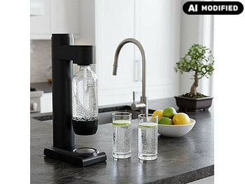 Rosenstein & Söhne Soda-Sprudler: 4er-Set PET-Wasserflaschen für Soda-Wassersprudler WS-305.soda, je 1 l (Soda-Maker)