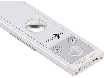Lunartec LED-Leiste Küche: Akku-LED-Unterbauleuchte, CCT, 4 Lichtkegel, Versandrückläufer (Unterbauleuchten LED Akku Magnet)