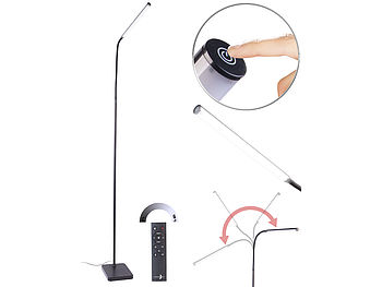 Lunartec 2er Pack Ultrahelle LED-Lampe mit Metall-Schwanenhals für Bettbefest